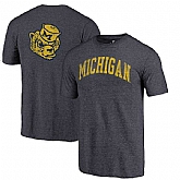 Michigan Wolverines Fanatics Branded Heathered Navy Vault Two Hit Arch T-Shirt,baseball caps,new era cap wholesale,wholesale hats